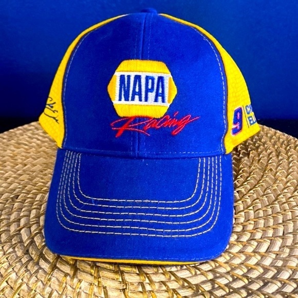 NWOT Men’s Napa Racing Chase Elliott #9 Blue & Yellow Strapback Hat One Size - Picture 1 of 5